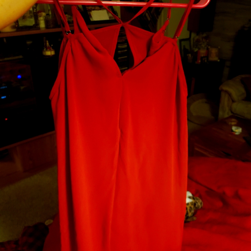 Split front burgundy mini dress